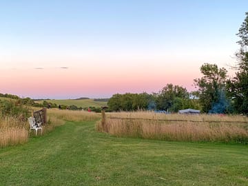 The site at sunrise