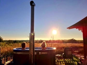 Private hot tub for each unit