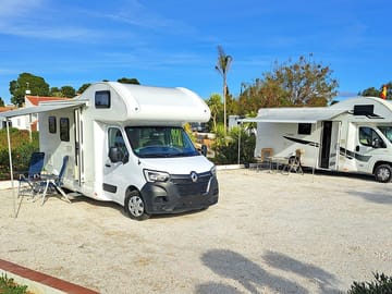 Pitch with awning