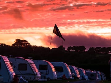 Touring field sunset