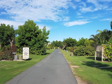 Paved roads around the grounds