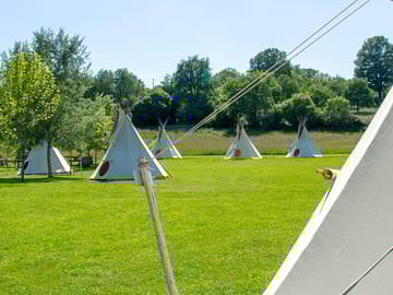 View of the tipis