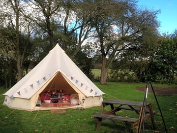 Bell tent at brick kiln farm