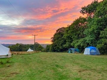Campsite at sunset