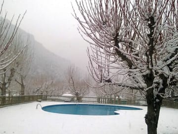 The pool in winter
