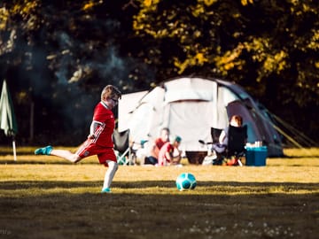 Non-electric grass tent pitches