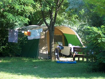 Camp under the trees