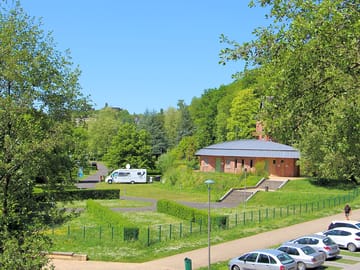 Lots of greenery around the park