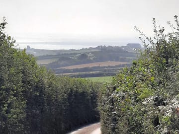 Devon lanes with a sea view