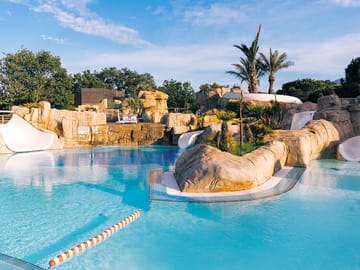 Swimming pool and slides