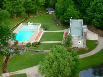 Aerial view of the swimming pool