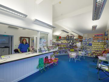 Reception and shop