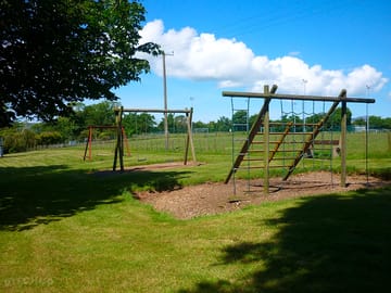 A wooden playground for children