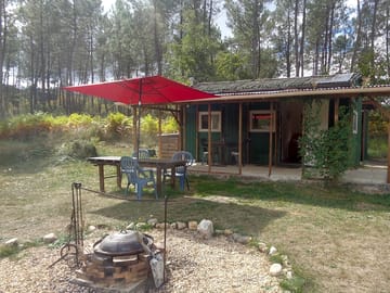 Barbecue and outdoor table