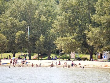 Lifeguard at the river in july and august