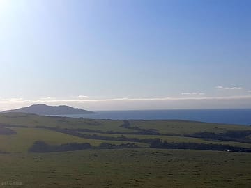 Views from the site towards holyhead mountain