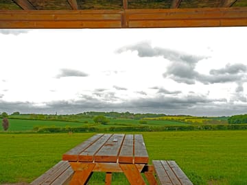 Field shelter and seating area