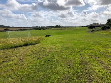 Camping on the lower area looking west towards the entrance