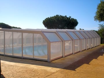 Covered swimming pool is open all year round