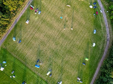 Tent and motorhome pitches at high lodge farm campsite