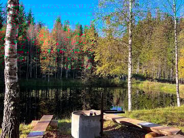 Pond view from the barbecue area