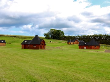 Well-spaced cabins on a peaceful site
