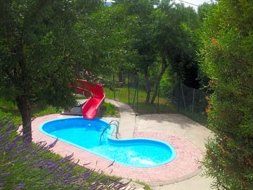 Waterslide in the paddling pool
