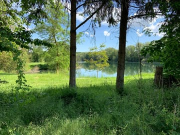 Pitches looking over the water