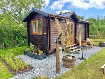 Shepherds hut nero outside