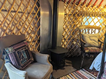 Cuddle up in front of the woodburning stove