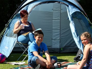 Family enjoying the sunshine