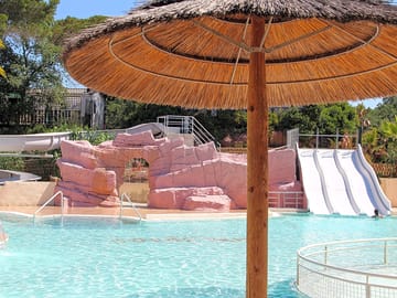 Swimming pool with slides