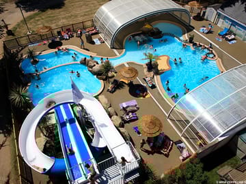 Aqua park with slides