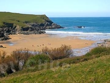 Porth joke beach within easy walking distance of the site