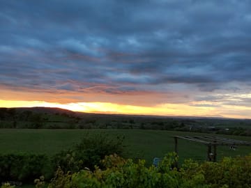 Sunset over the site