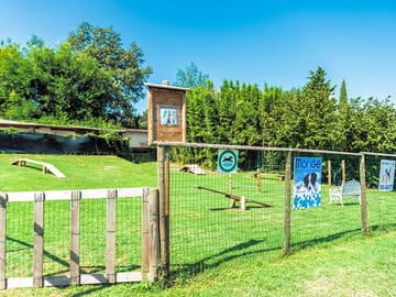 Dog park with agility course