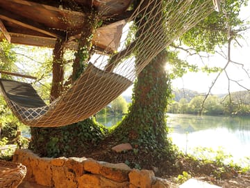 The hammock at the outer terrace