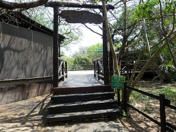 Entrance to pool and canteen area