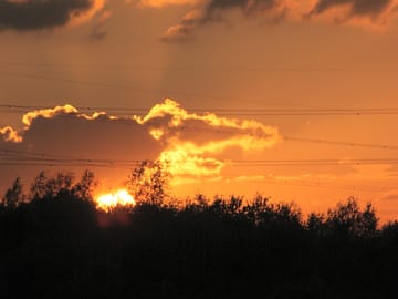 Sunset over the lake