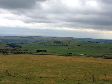 Looking down onto the campsite from marrick moor