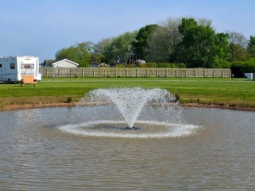 Lake with a fountain