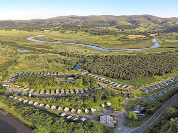 Aerial view of Morben Isaf Caravan Park