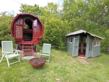 Caravan and the shelter
