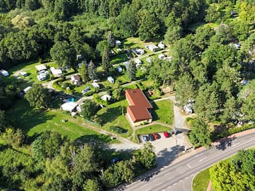 Aerial shot of the site