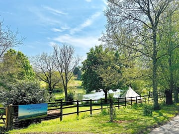 Bell tent near the water