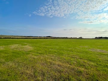 View over the campsite and landscape beyond