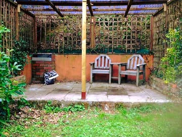 Seating and barbecue area