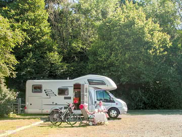Pitches surrounded by trees