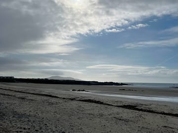 The local beach is empty on some evenings