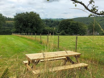 The view from the picnic bench.